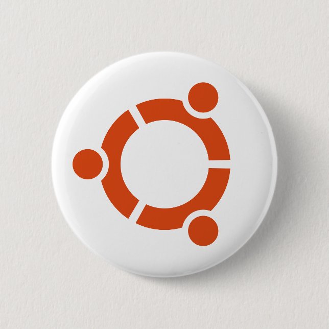 Bóton Redondo 5.08cm Botão do logotipo de Ubuntu (Frente)