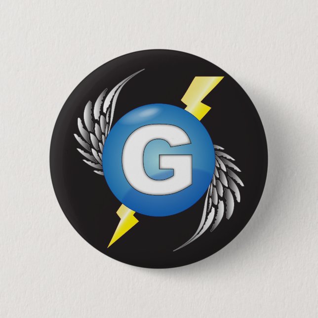 Bóton Redondo 5.08cm Botão do logotipo "G" (Frente)