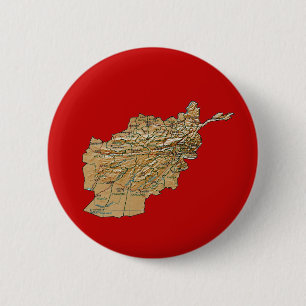 Bóton Redondo 5.08cm Botão do mapa de Afeganistão