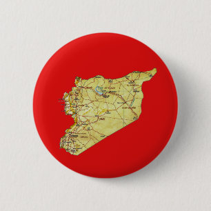 Bóton Redondo 5.08cm Botão do mapa de Syria