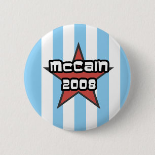 Bóton Redondo 5.08cm botão do mccain 2008