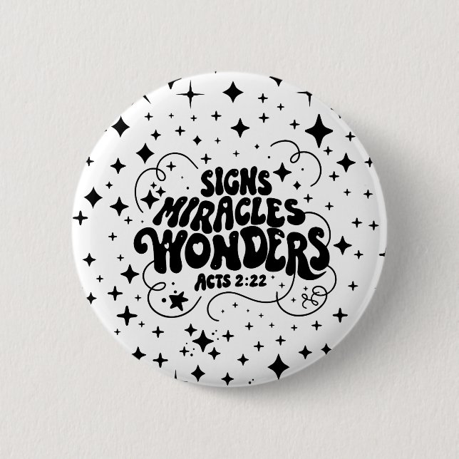 Bóton Redondo 5.08cm Botão do Milagre (Frente)