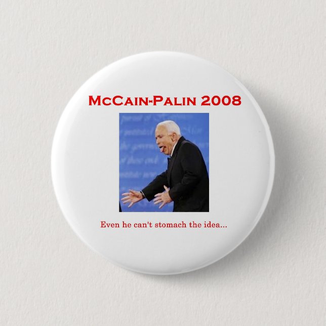 Bóton Redondo 5.08cm Botão do monstro do debate de McCain (Frente)
