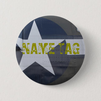 Bóton Redondo 5.08cm Botão do nome de etiqueta B-17
