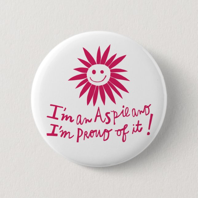 Bóton Redondo 5.08cm Botão do orgulho de Aspie (Frente)