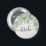 Bóton Redondo 5.08cm Botão do Partido Bridal Verde Suave - Noiva<br><div class="desc">Este belo alfinete Bride é perfeito para a sua festa de solteira ou chá de panela!</div>