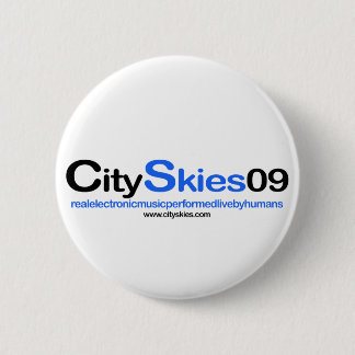 Bóton Redondo 5.08cm Botão do Pin do logotipo dos céus 09 da cidade