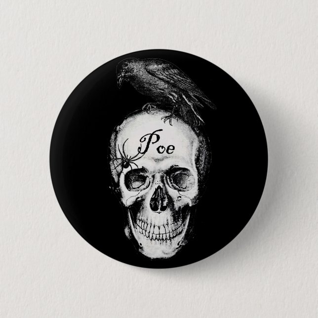 Bóton Redondo 5.08cm Botão do ponto de entrada do corvo (Frente)