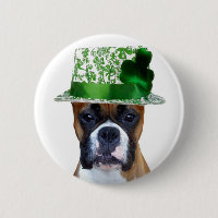 Botão do pugilista do dia de St Patrick feliz