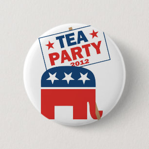 Bóton Redondo 5.08cm Botão do republicano do tea party