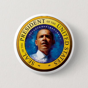 Bóton Redondo 5.08cm Botão do selo do presidente Barack Obama