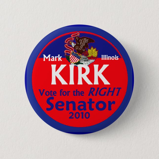 Bóton Redondo 5.08cm Botão do Senado 2010 de KIRK (Frente)