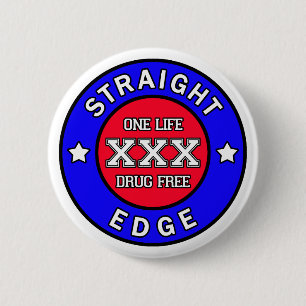 Bóton Redondo 5.08cm Botão do Straightedge