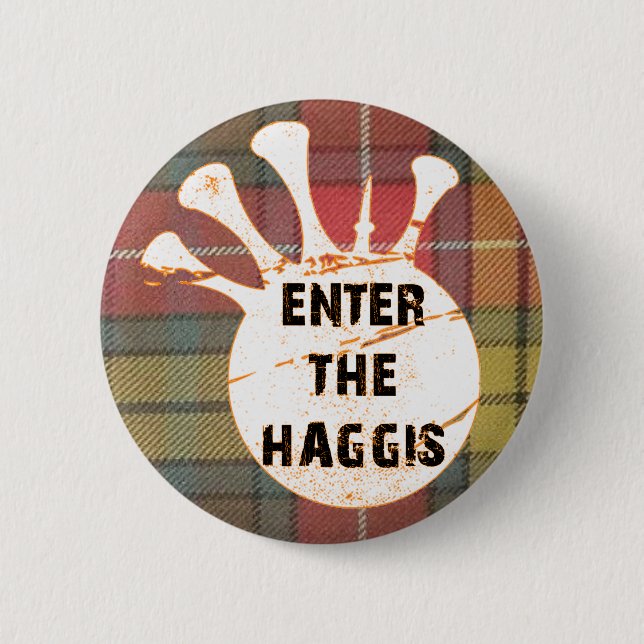 BÓTON REDONDO 5.08CM BOTÃO DO TARTAN DE BUCHANAN (Frente)