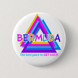 Bóton Redondo 5.08cm Botão do TRIÂNGULO de BERMUDA