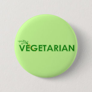 Bóton Redondo 5.08cm Botão do vegetariano