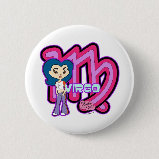 Bóton Redondo 5.08cm Botão do Virgo (Frente)