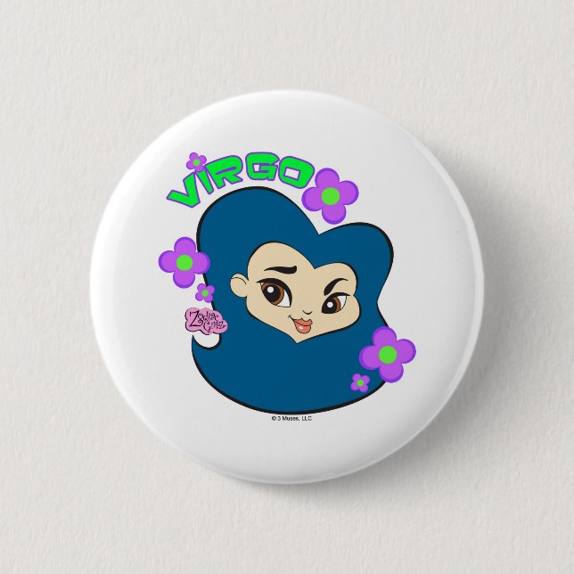 Bóton Redondo 5.08cm Botão do Virgo (Frente)
