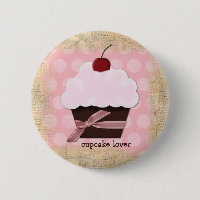 Botão doce do amante do cupcake