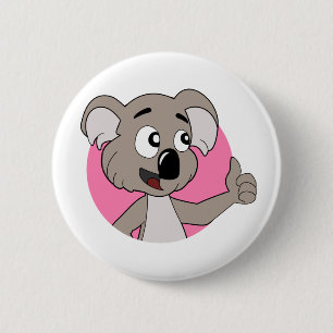 Bóton Redondo 5.08cm Botão dos desenhos animados do urso de Koala