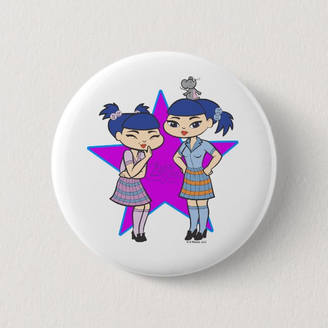 Bóton Redondo 5.08cm Botão dos Gêmeos (Frente)