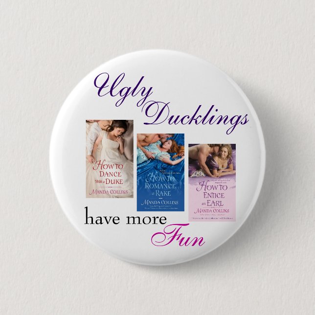 Bóton Redondo 5.08cm Botão dos patinhos feios (Frente)