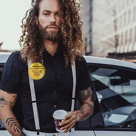 Bóton Redondo 5.08cm Botão Dourado Esclerose Múltipla