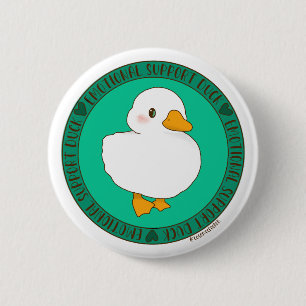 Bóton Redondo 5.08cm Botão Duck de Suporte Emocional