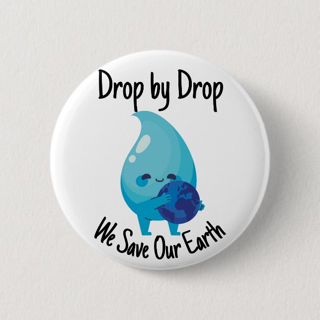 Bóton Redondo 5.08cm Botão Eco-Salvador (Frente)