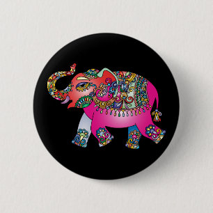 Bóton Redondo 5.08cm botão elefante ornamental
