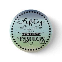 Botão Elegante e Bonito 50º Aniversário