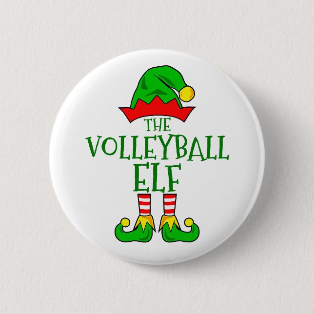 Bóton Redondo 5.08cm Botão Elf de Voleibol (Frente)