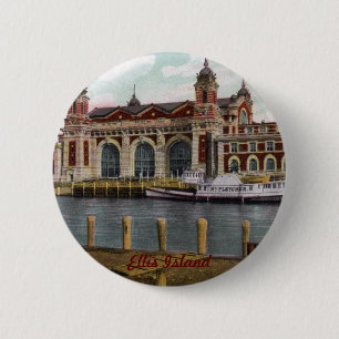 Bóton Redondo 5.08cm Botão Ellis Island