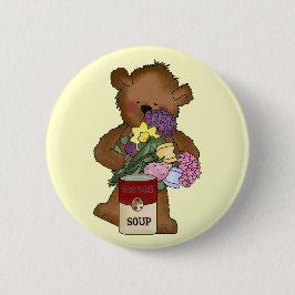 Bóton Redondo 5.08cm Botão Enfermeiro do Urso
