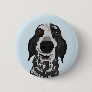 Bóton Redondo 5.08cm Botão engraçado da cara do Coonhound
