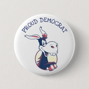 Bóton Redondo 5.08cm Botão Engraçado Político Donkey Democrata Orgulhos