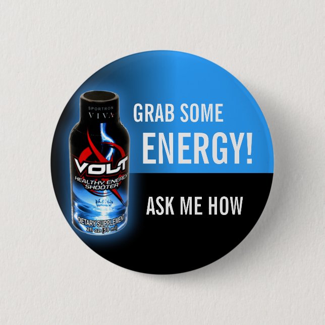 Bóton Redondo 5.08cm Botão enorme do volt (Frente)