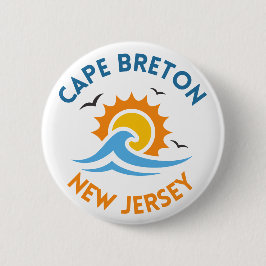 Bóton Redondo 5.08cm Botão Ensolarado de Cape Breton