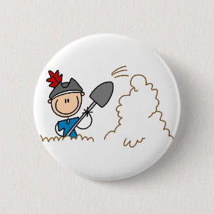 Bóton Redondo 5.08cm Botão enterrado do pirata do tesouro