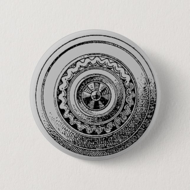 Bóton Redondo 5.08cm Botão Escudos Medievais (Frente)