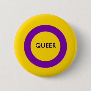 Bóton Redondo 5.08cm Botão estranho do orgulho de Intersex