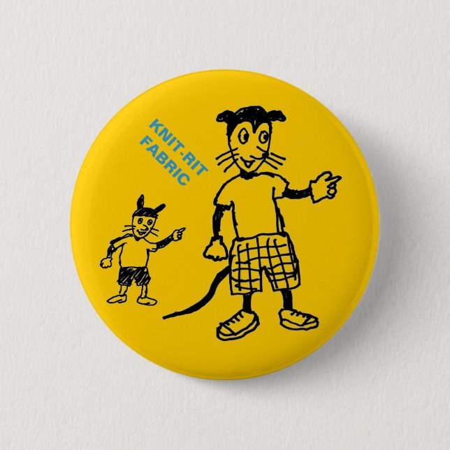 Bóton Redondo 5.08cm Botão estranho dos animais (Frente)