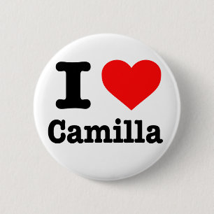 Bóton Redondo 5.08cm Botão "Eu amo Camilla"