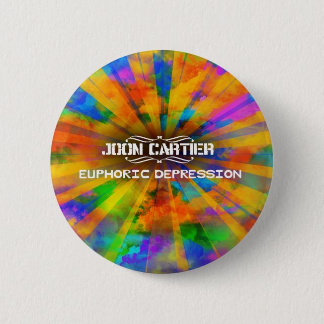 Bóton Redondo 5.08cm Botão eufórico da depressão (Frente)