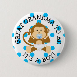 Bóton Redondo 5.08cm Botão excelente Vovó para ser Chá de fraldas macac