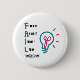 Bóton Redondo 5.08cm Botão FAIL