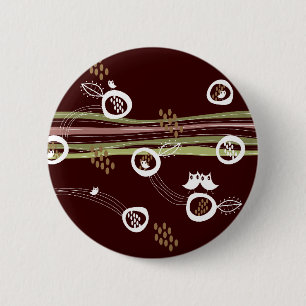 Bóton Redondo 5.08cm Botão Favor Cute Da Família Do Retro Whimsical Ows