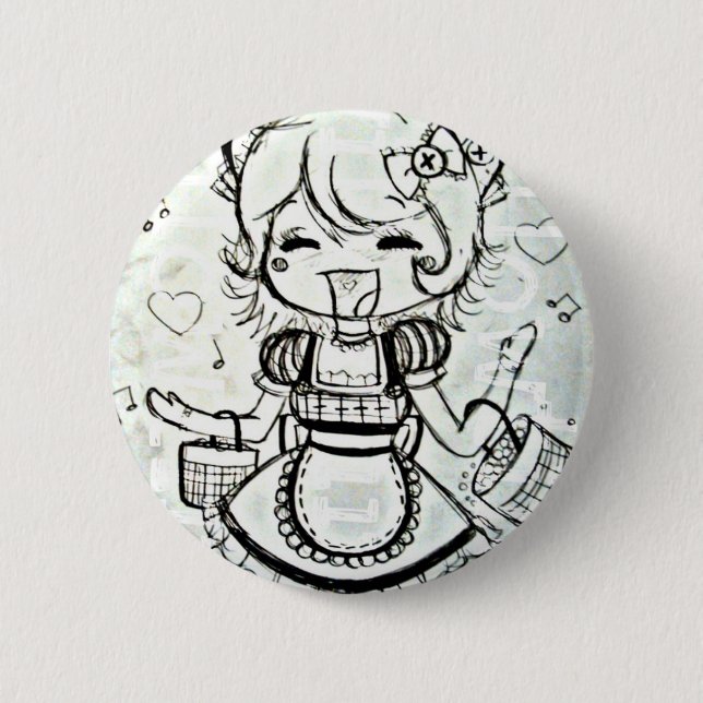 Bóton Redondo 5.08cm Botão feliz (Frente)