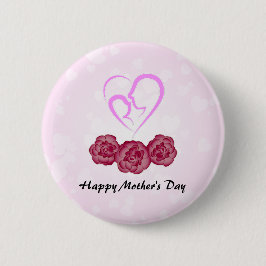 Bóton Redondo 5.08cm Botão Feliz Dia das Mães
