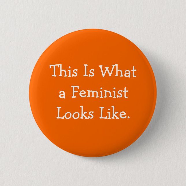 Bóton Redondo 5.08cm Botão feminista (Frente)
